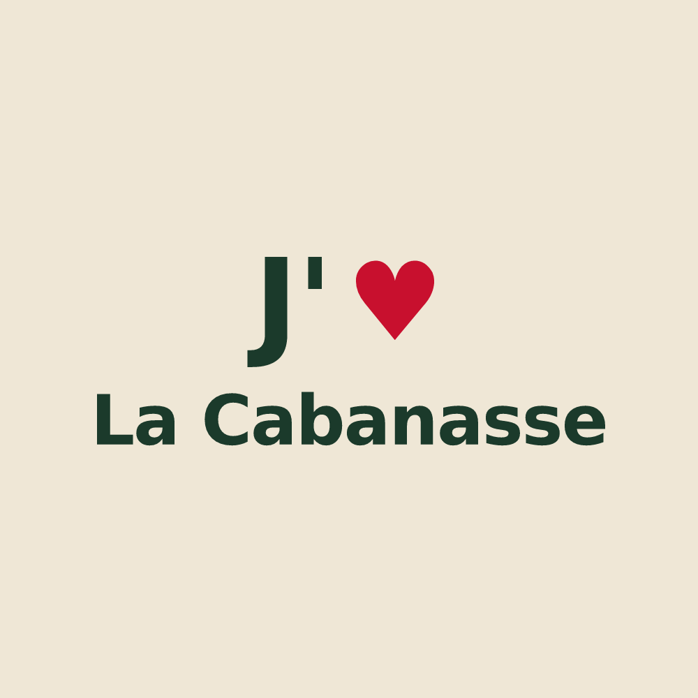 Tote bag personnalisé La Cabanasse — design J'aime La Cabanasse