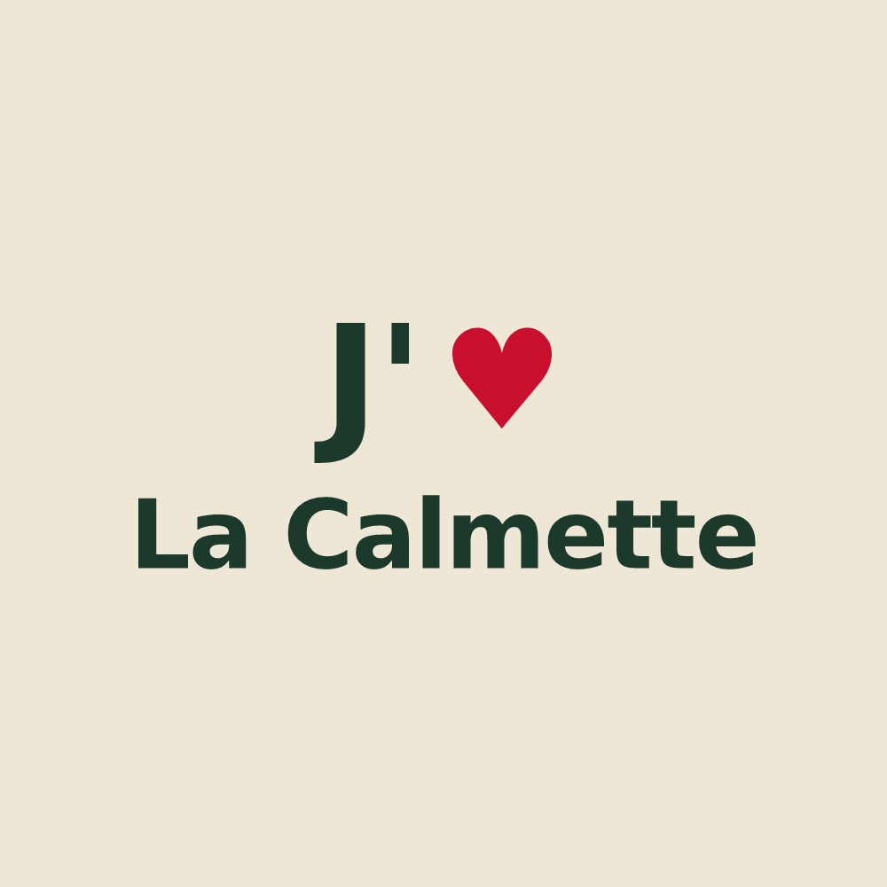 Tote bag personnalisé La Calmette — design J'aime La Calmette