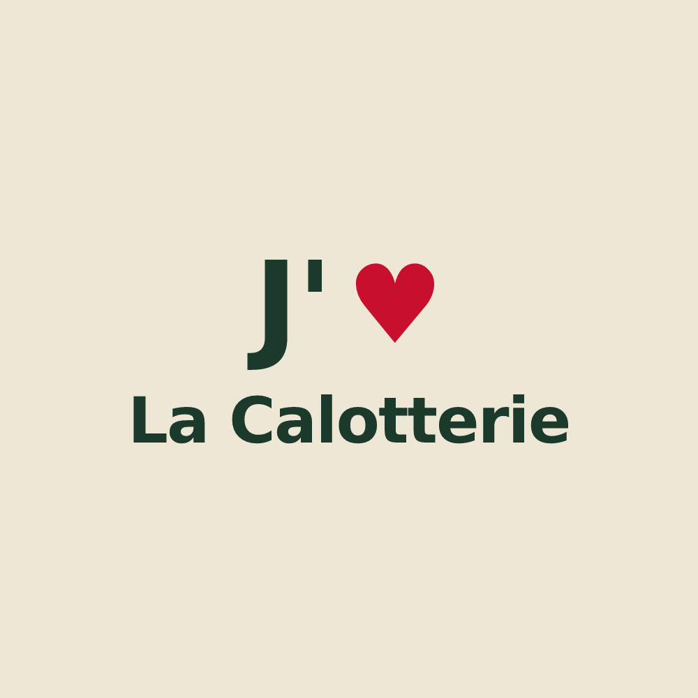 Tote bag personnalisé La Calotterie — design J'aime La Calotterie