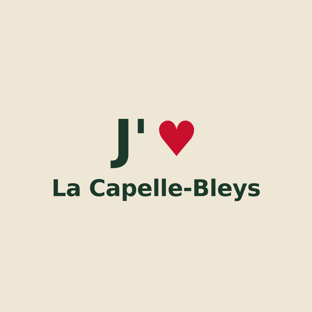 Tote bag personnalisé La Capelle-Bleys — design J'aime La Capelle-Bleys
