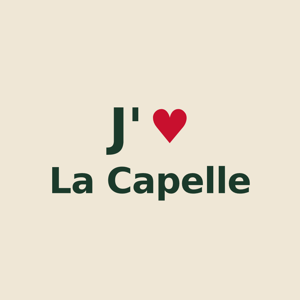 Tote bag personnalisé La Capelle — design J'aime La Capelle