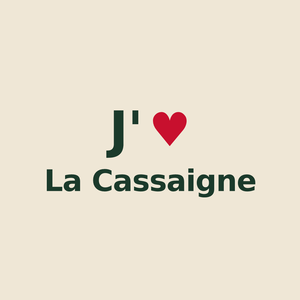 Tote bag personnalisé La Cassaigne — design J'aime La Cassaigne