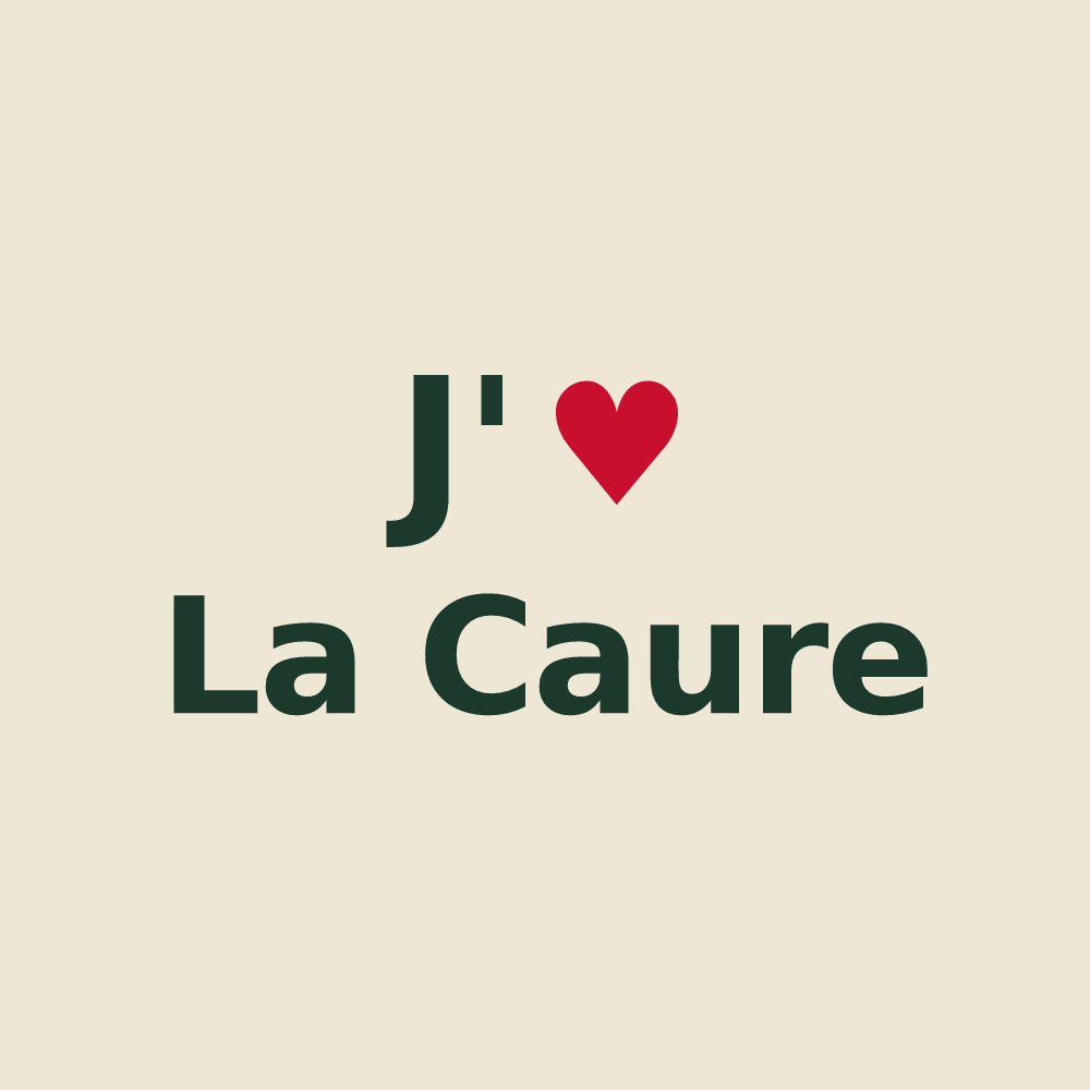Tote bag personnalisé La Caure — design J'aime La Caure