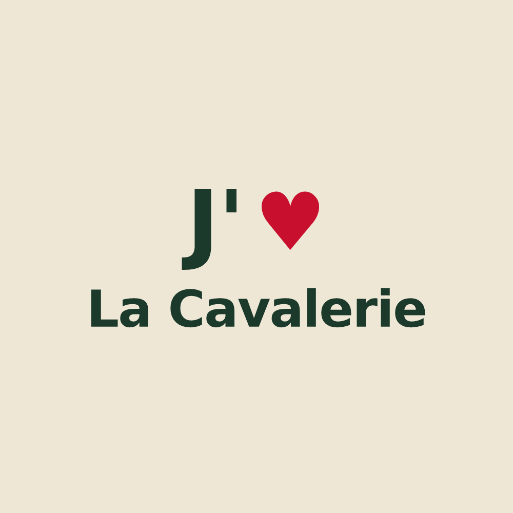 Tote bag personnalisé La Cavalerie — design J'aime La Cavalerie