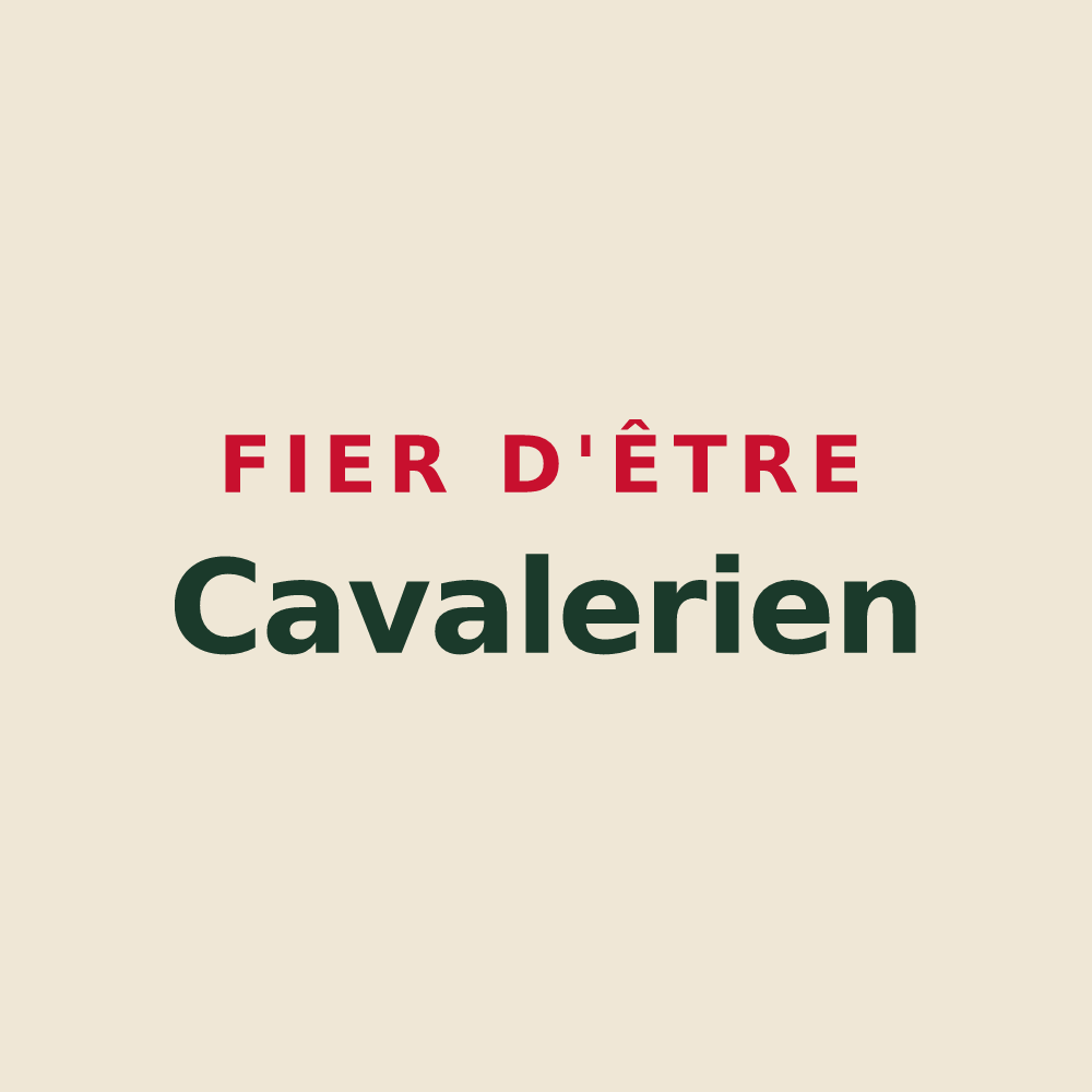 Tote bag « Fier d'être Cavalerien » — design pour La Cavalerie
