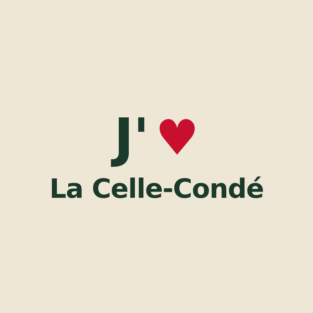 Tote bag personnalisé La Celle-Condé — design J'aime La Celle-Condé
