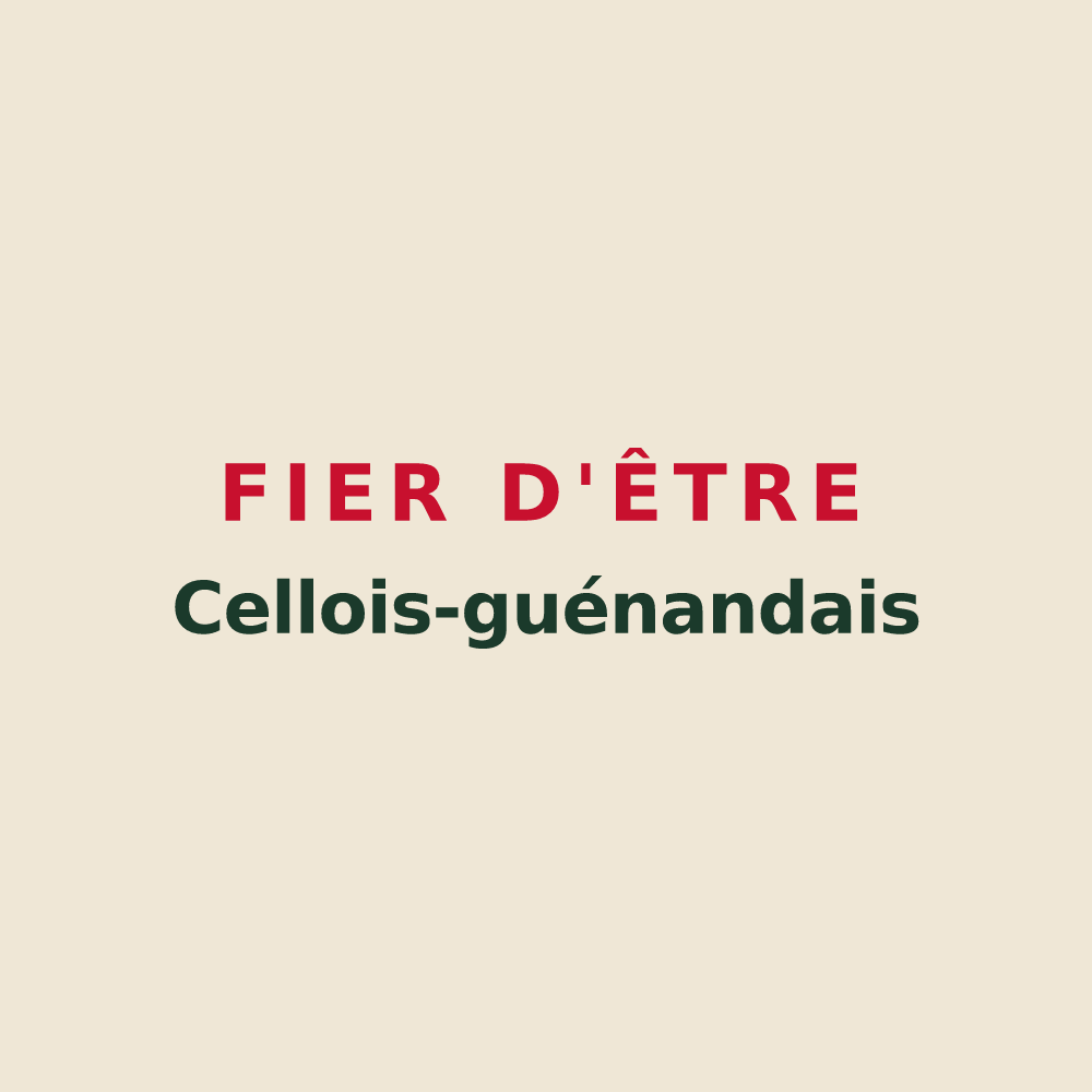 Tote bag « Fier d'être Cellois-guénandais » — design pour La Celle-Guenand