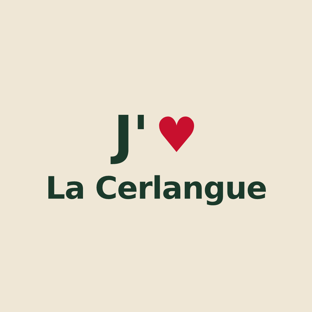 Tote bag personnalisé La Cerlangue — design J'aime La Cerlangue