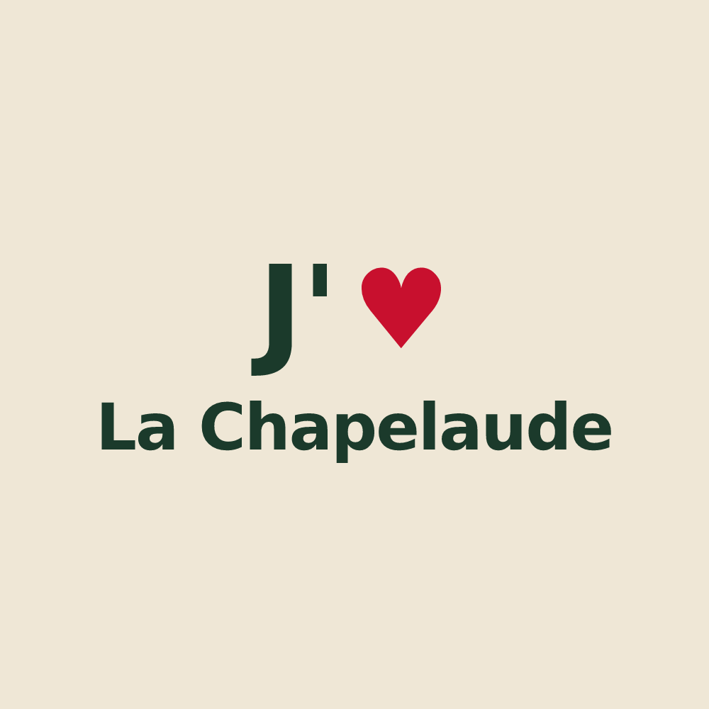 Tote bag personnalisé La Chapelaude — design J'aime La Chapelaude