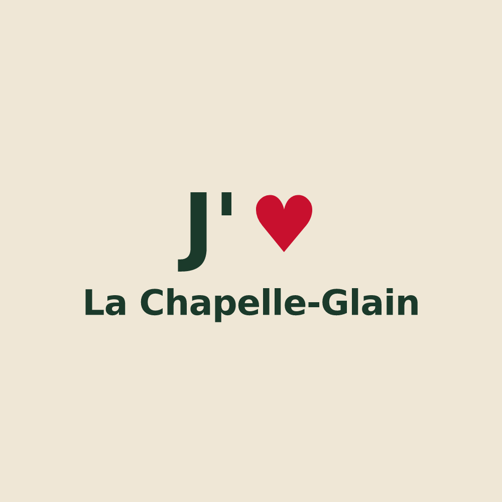 Tote bag personnalisé La Chapelle-Glain — design J'aime La Chapelle-Glain