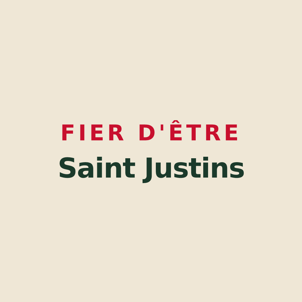 Tote bag « Fier d'être Saint Justins » — design pour La Chapelle-Longueville