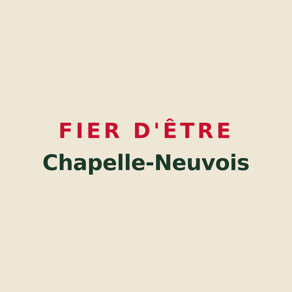 Tote bag « Fier d'être Chapelle-Neuvois » — design pour La Chapelle-Neuve