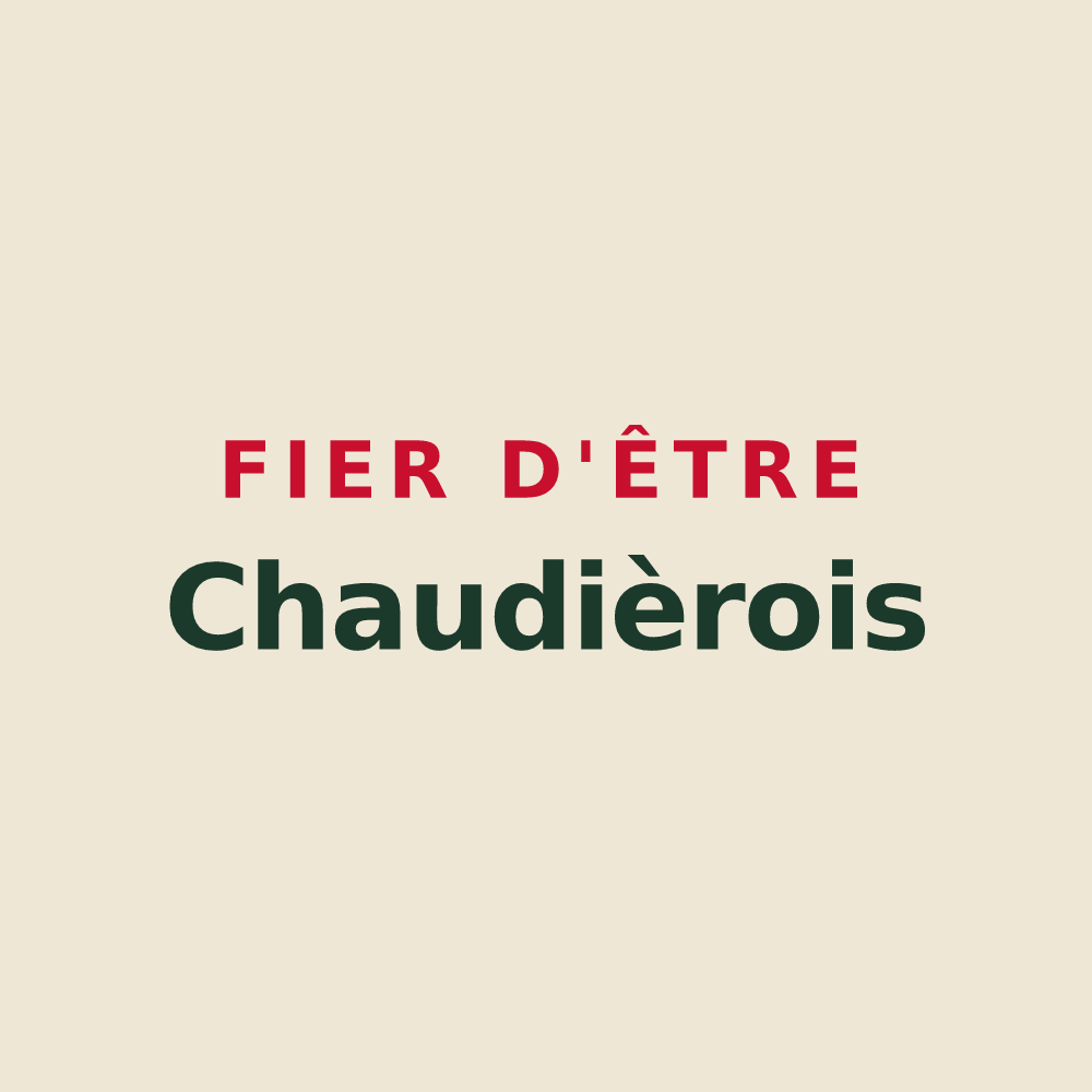 Tote bag « Fier d'être Chaudièrois » — design pour La Chaudière