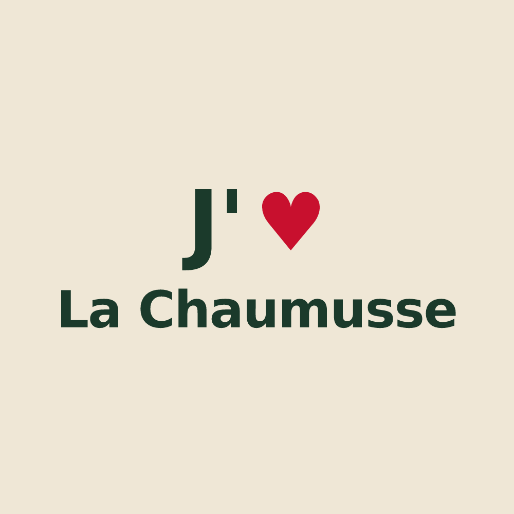 Tote bag personnalisé La Chaumusse — design J'aime La Chaumusse