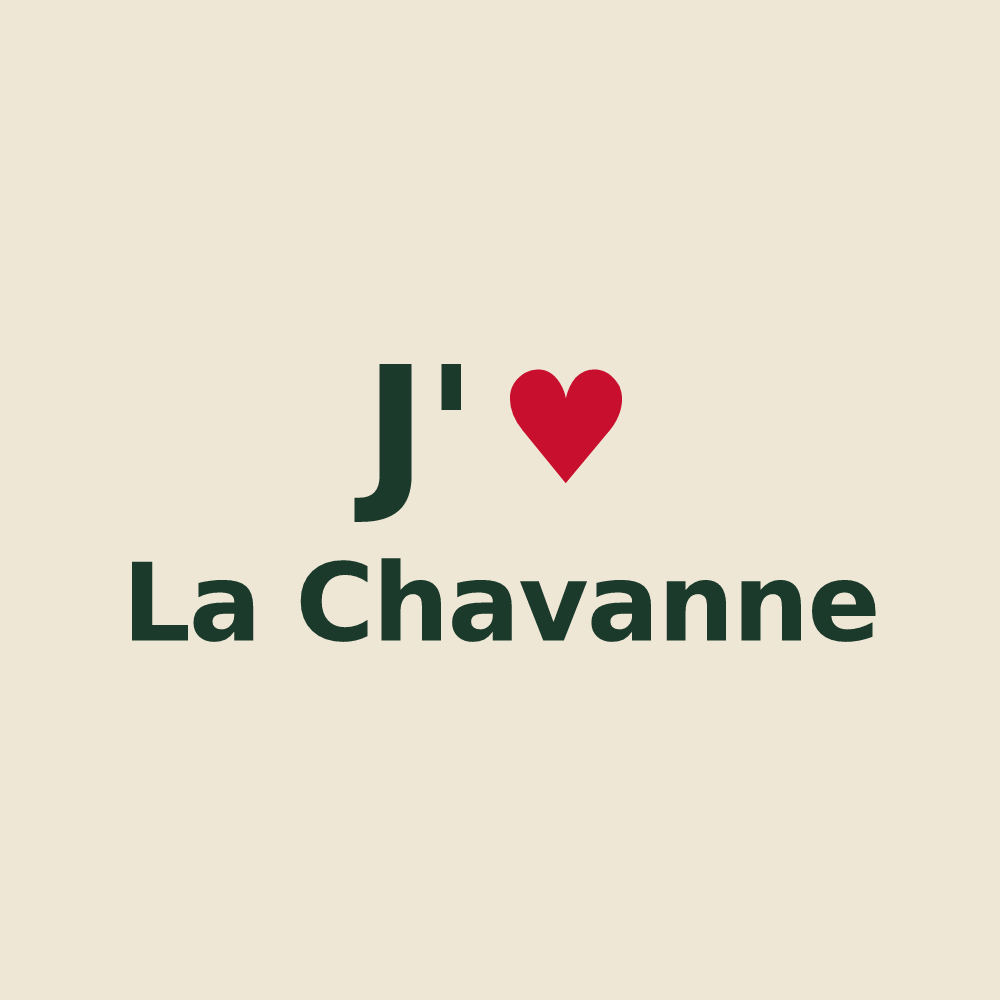 Tote bag personnalisé La Chavanne — design J'aime La Chavanne