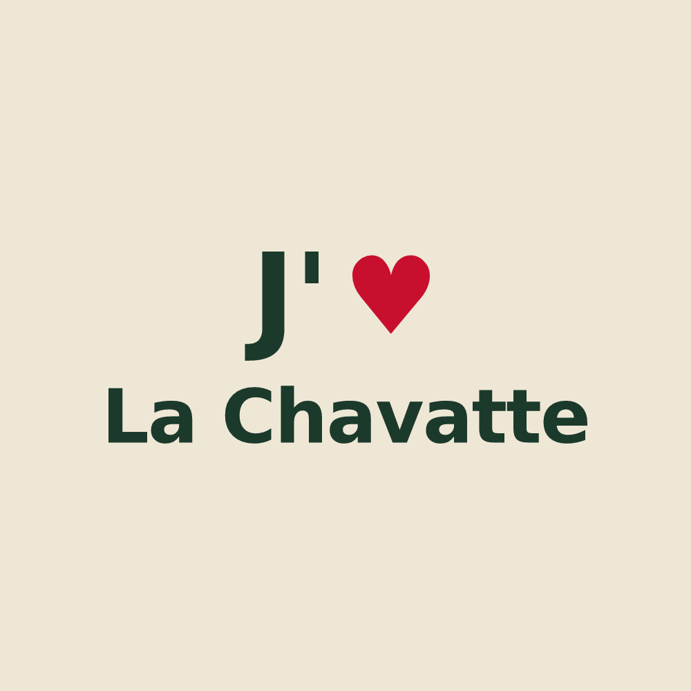 Tote bag personnalisé La Chavatte — design J'aime La Chavatte