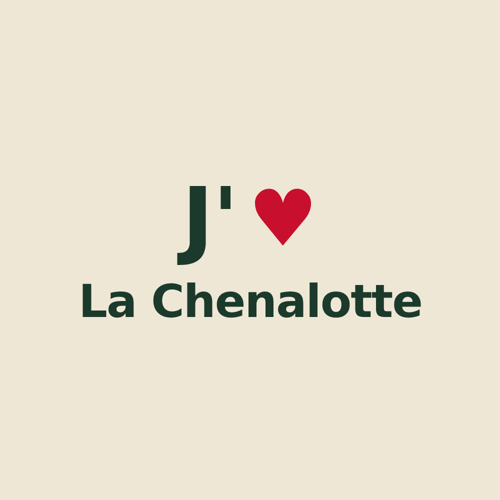 Tote bag personnalisé La Chenalotte — design J'aime La Chenalotte