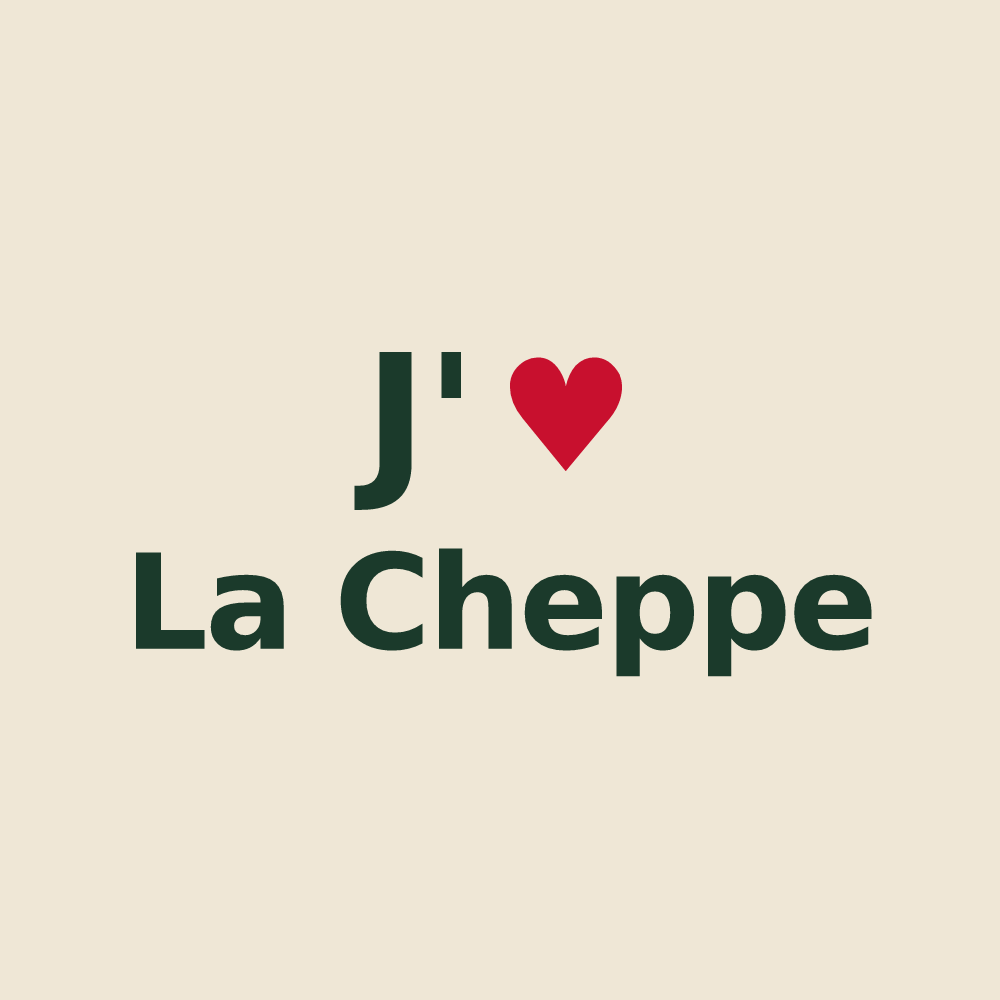 Tote bag personnalisé La Cheppe — design J'aime La Cheppe