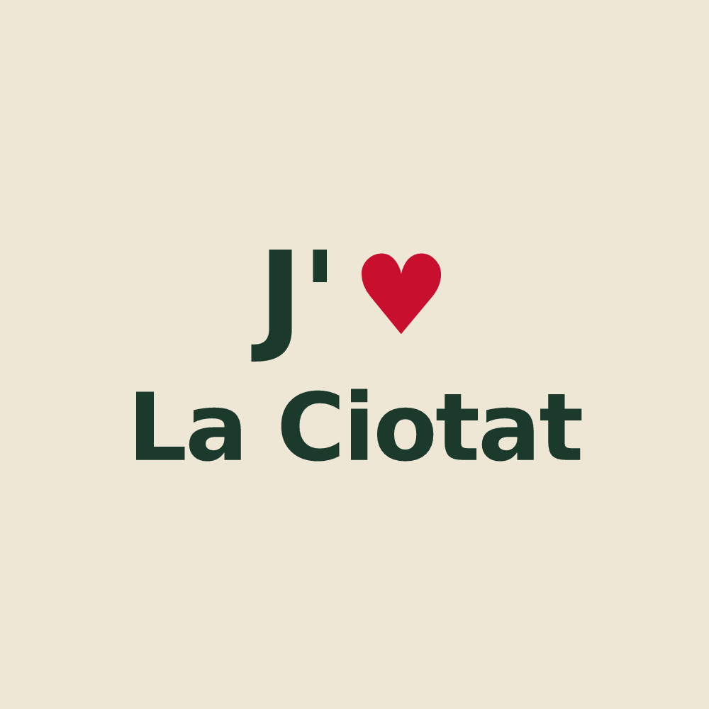 Tote bag personnalisé La Ciotat — design J'aime La Ciotat
