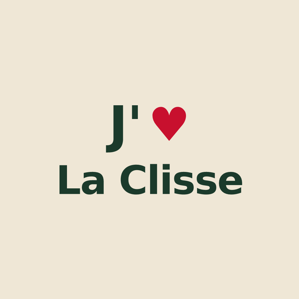 Tote bag personnalisé La Clisse — design J'aime La Clisse