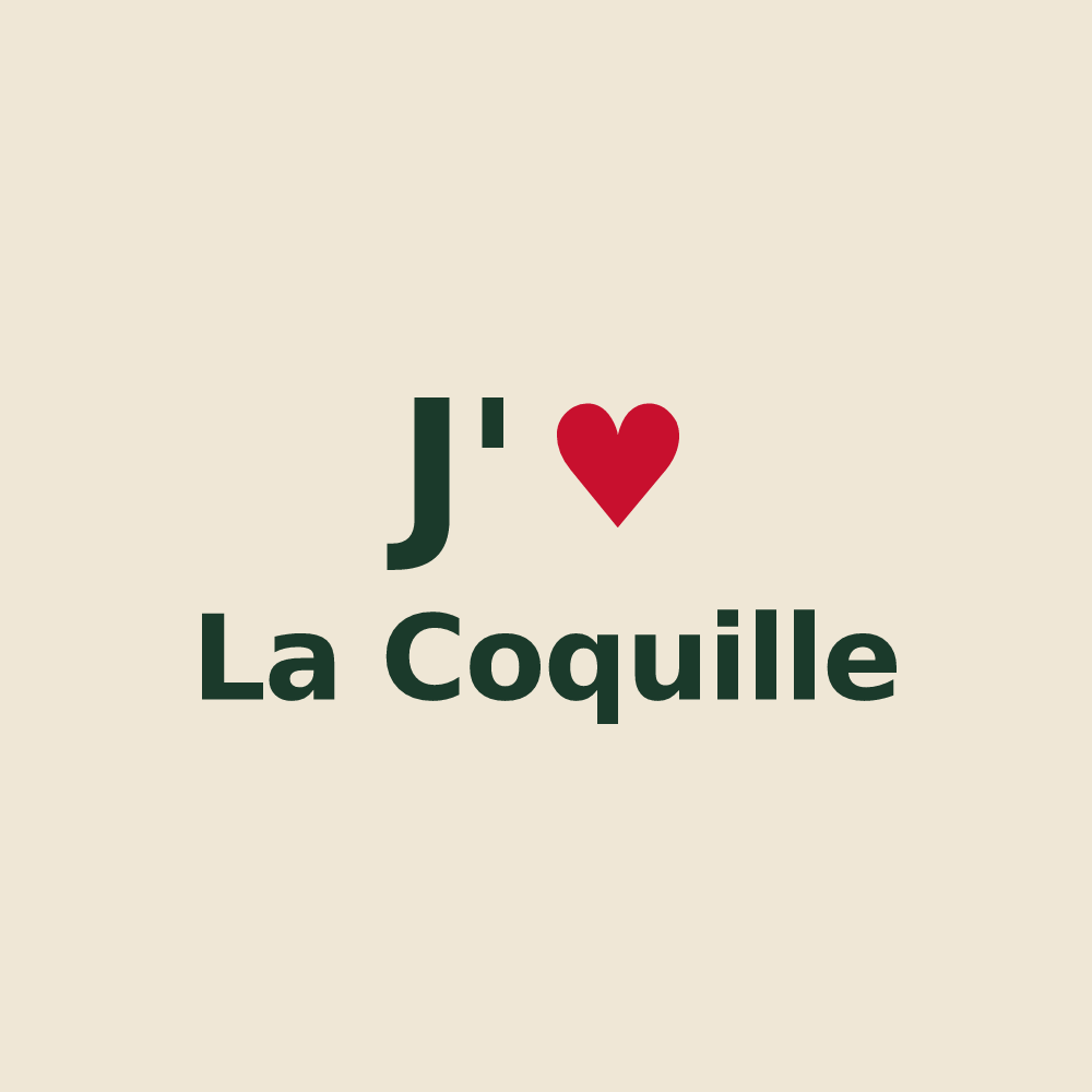 Tote bag personnalisé La Coquille — design J'aime La Coquille