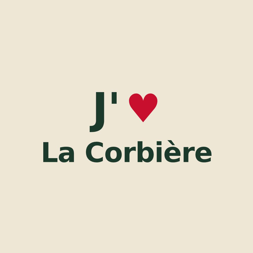 Tote bag personnalisé La Corbière — design J'aime La Corbière