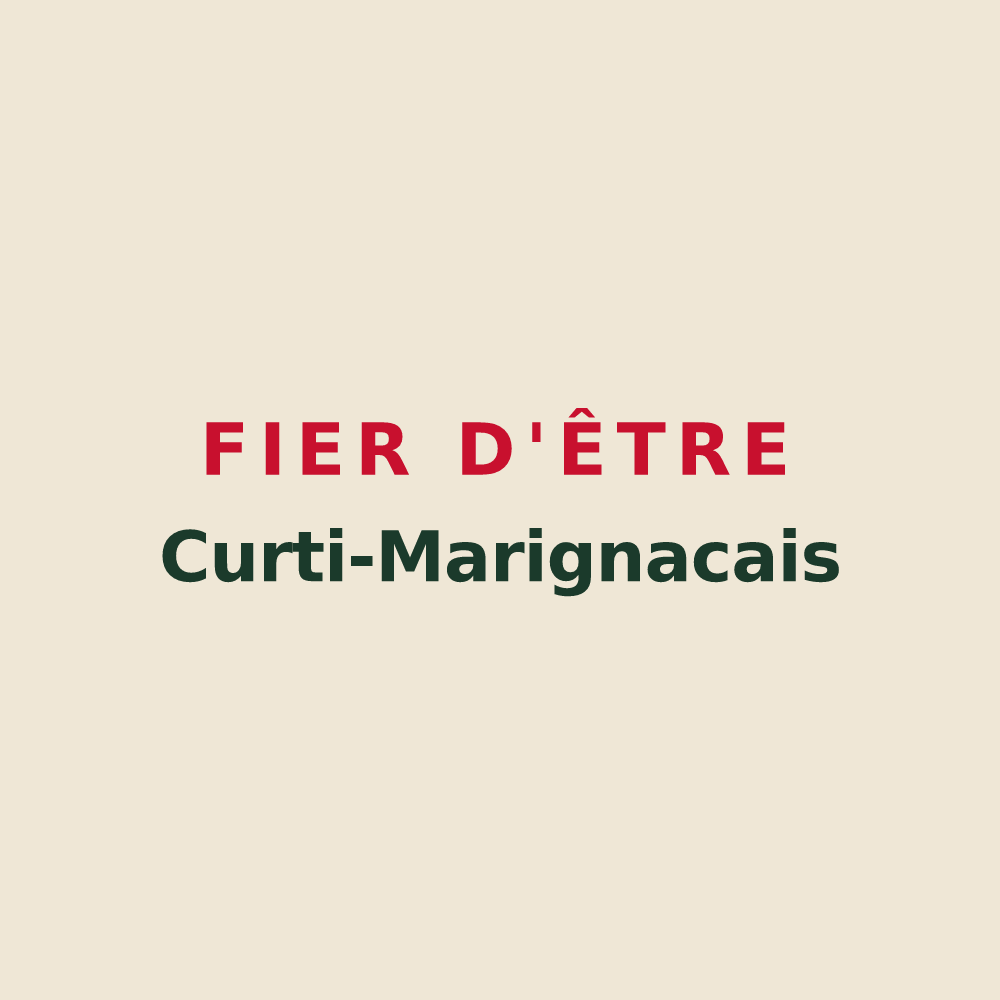Tote bag « Fier d'être Curti-Marignacais » — design pour La Cour-Marigny