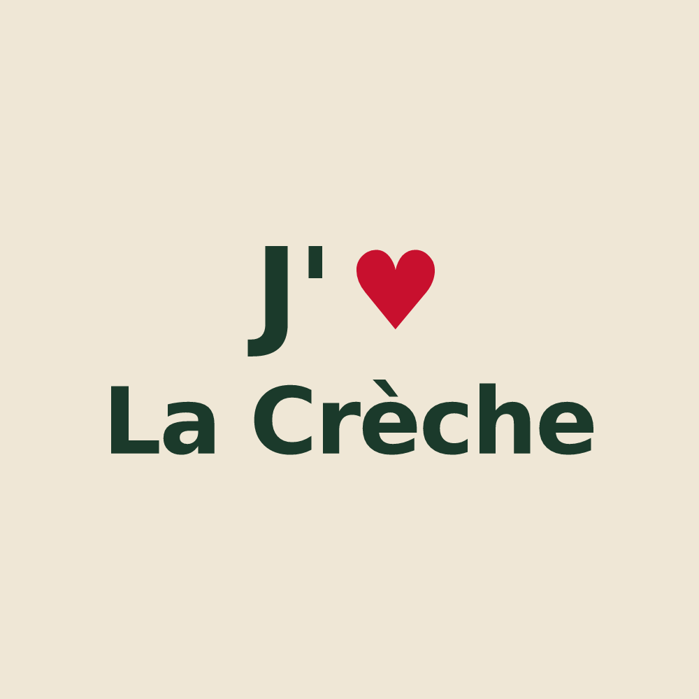 Tote bag personnalisé La Crèche — design J'aime La Crèche