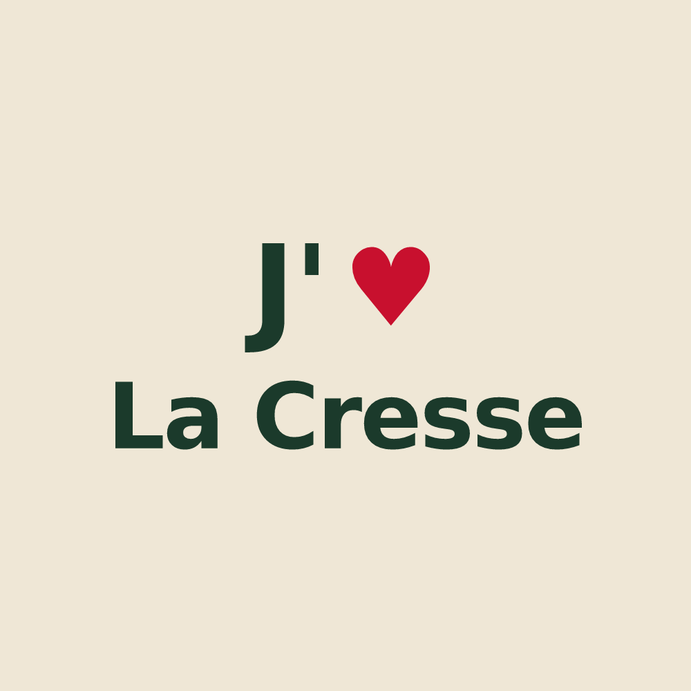 Tote bag personnalisé La Cresse — design J'aime La Cresse