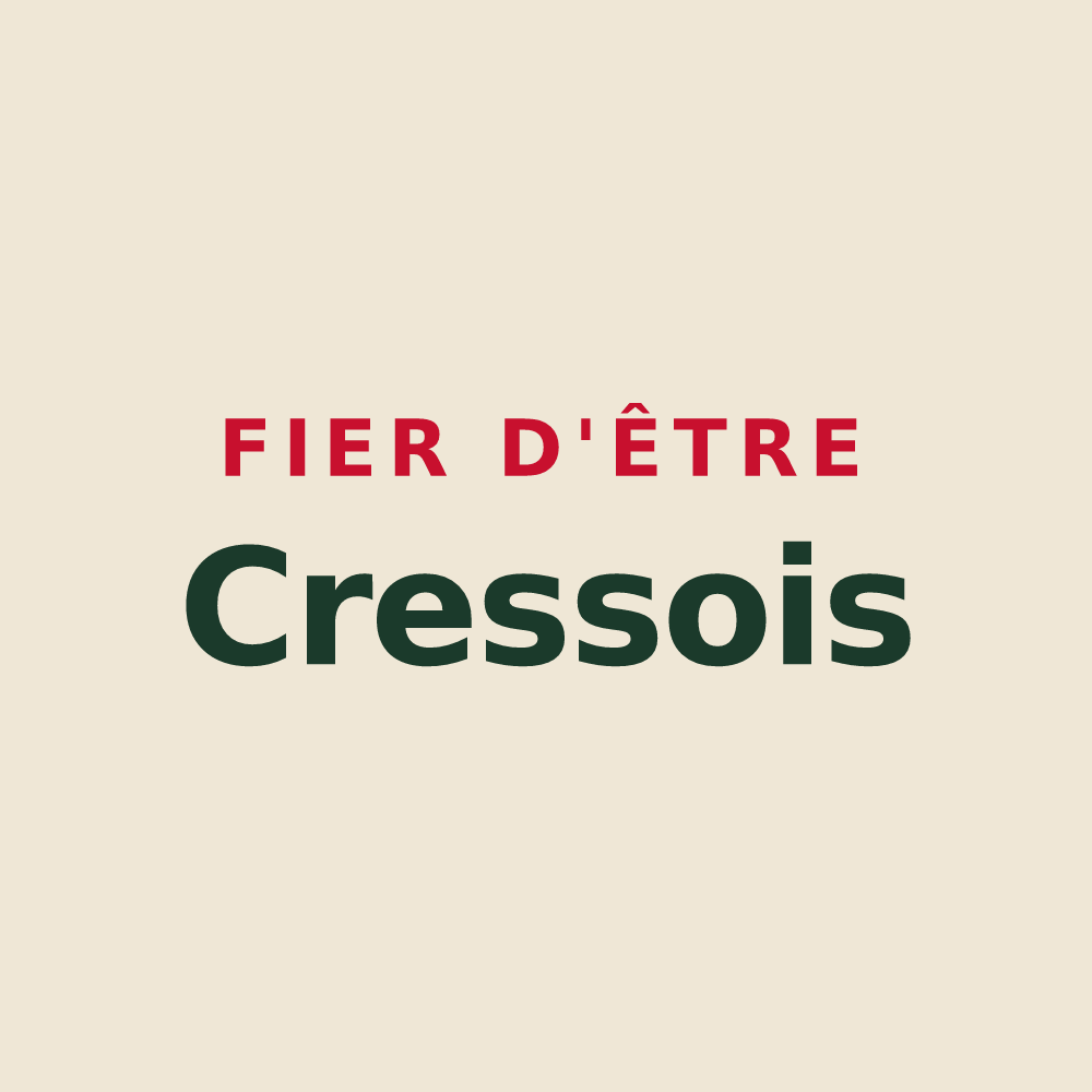 Tote bag « Fier d'être Cressois » — design pour La Cresse