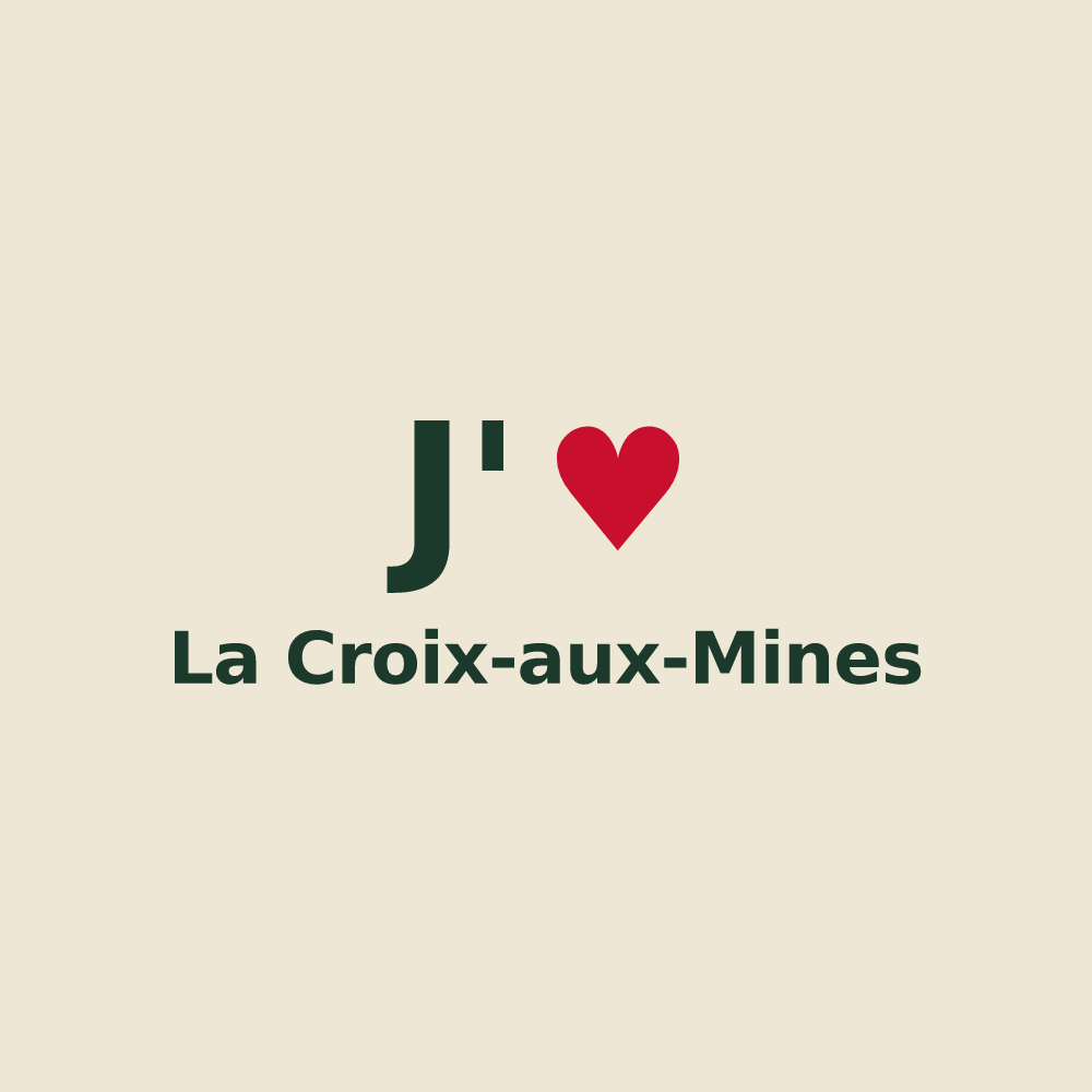 Tote bag personnalisé La Croix-aux-Mines — design J'aime La Croix-aux-Mines