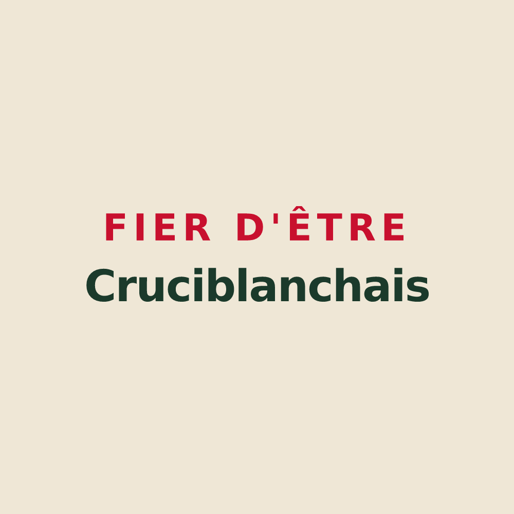 Tote bag « Fier d'être Cruciblanchais » — design pour La Croix-Blanche