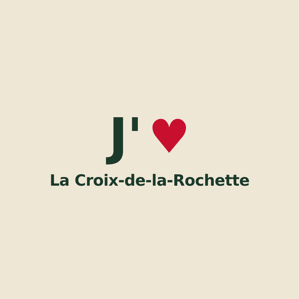 Tote bag personnalisé La Croix-de-la-Rochette — design J'aime La Croix-de-la-Rochette