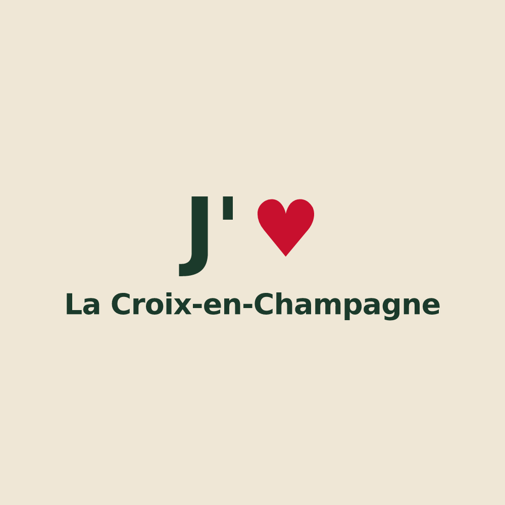 Tote bag personnalisé La Croix-en-Champagne — design J'aime La Croix-en-Champagne
