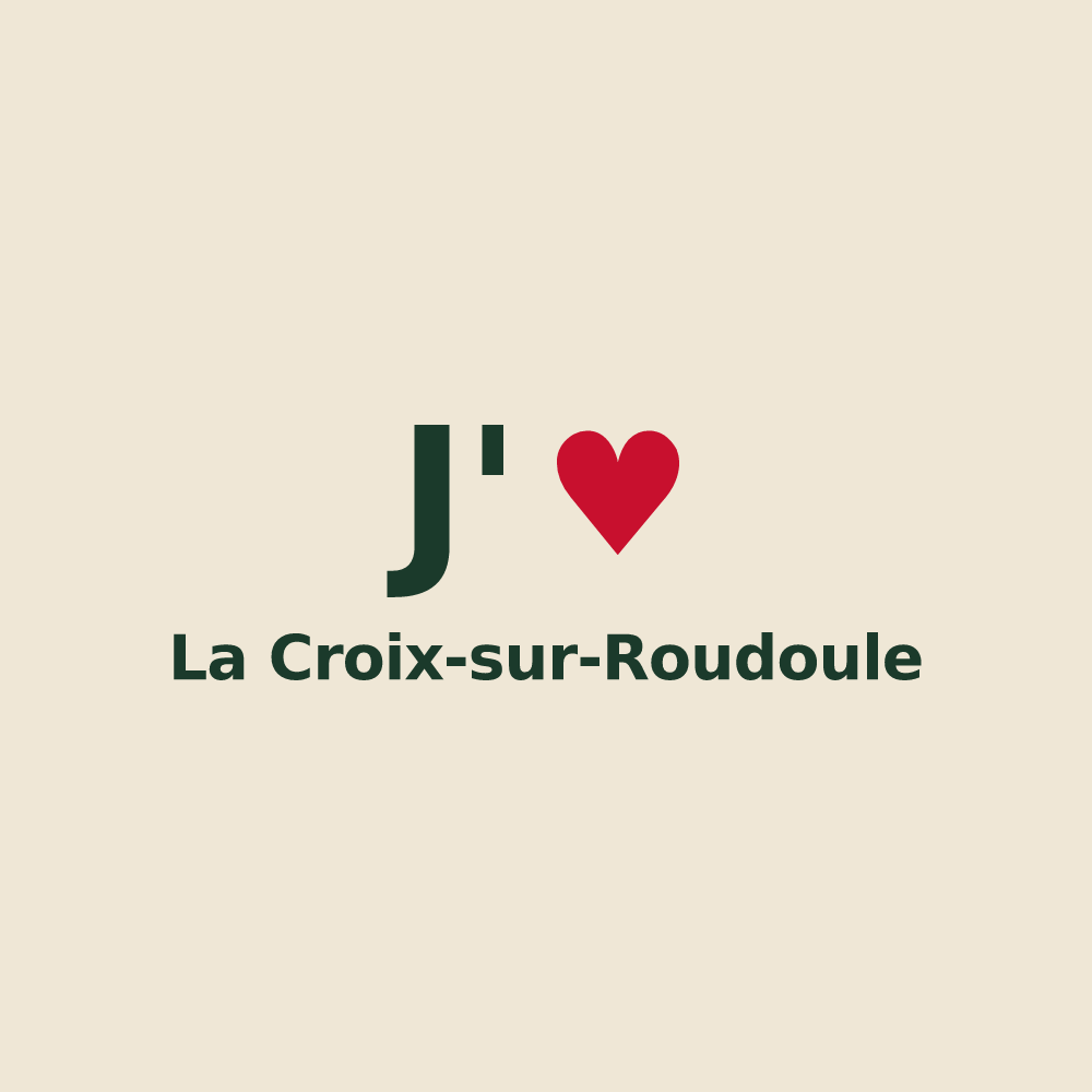 Tote bag personnalisé La Croix-sur-Roudoule — design J'aime La Croix-sur-Roudoule
