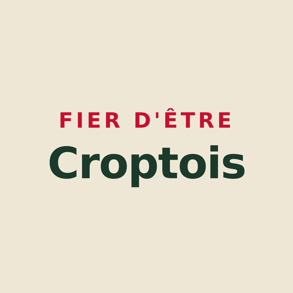 Tote bag « Fier d'être Croptois » — design pour La Cropte