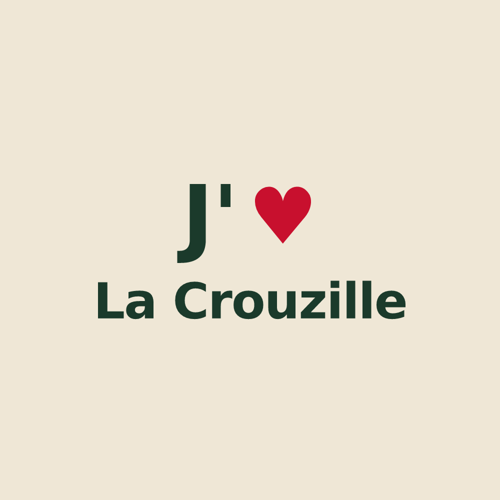 Tote bag personnalisé La Crouzille — design J'aime La Crouzille