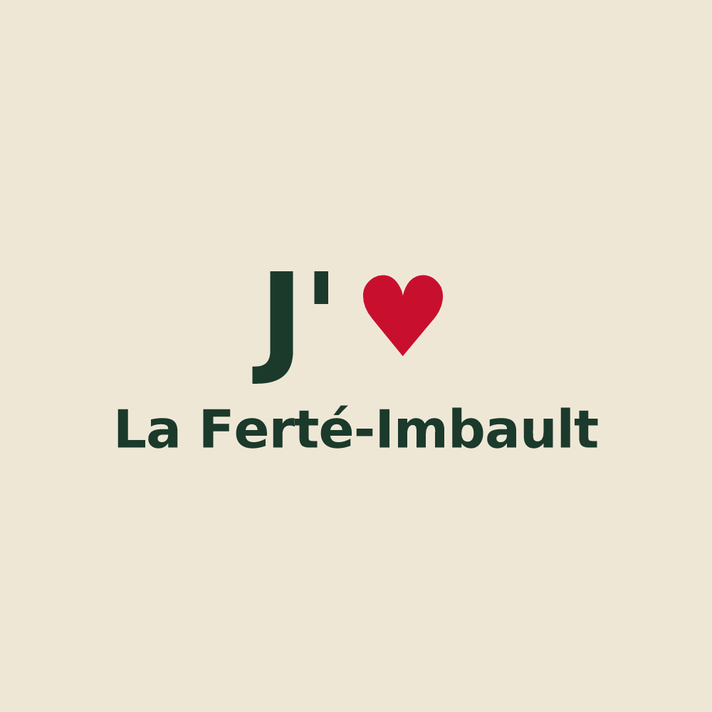 Tote bag personnalisé La Ferté-Imbault — design J'aime La Ferté-Imbault