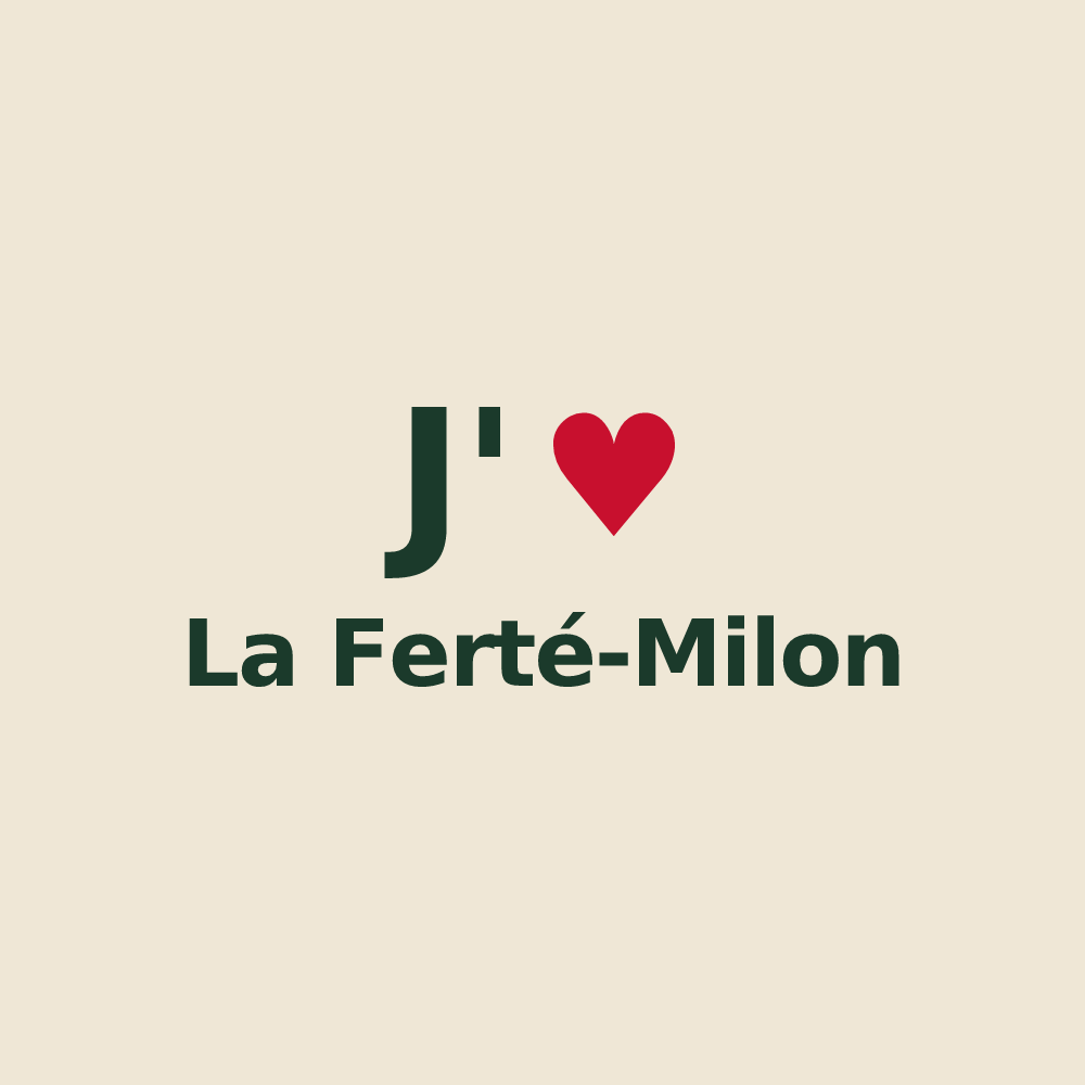 Tote bag personnalisé La Ferté-Milon — design J'aime La Ferté-Milon