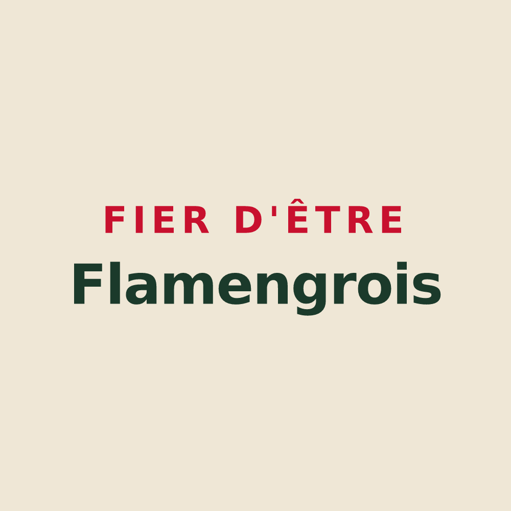 Tote bag « Fier d'être Flamengrois » — design pour La Flamengrie
