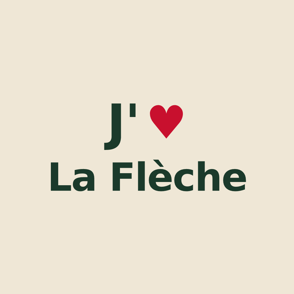 Tote bag personnalisé La Flèche — design J'aime La Flèche