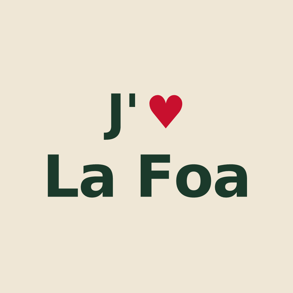 Tote bag personnalisé La Foa — design J'aime La Foa