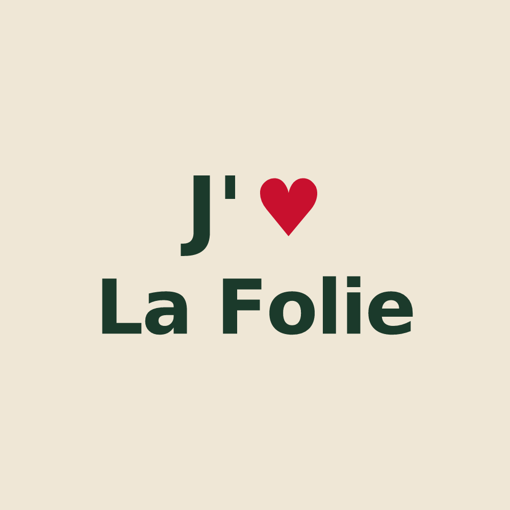 Tote bag personnalisé La Folie — design J'aime La Folie