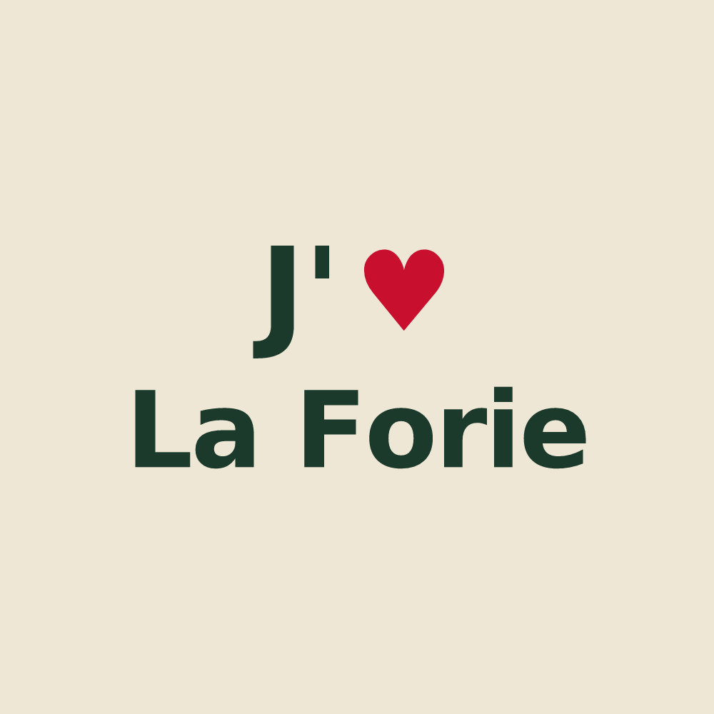 Tote bag personnalisé La Forie — design J'aime La Forie