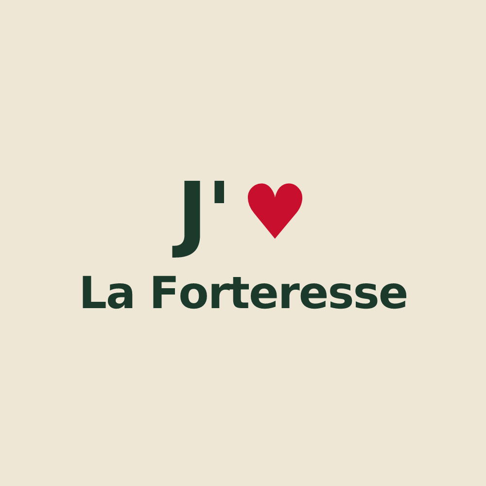 Tote bag personnalisé La Forteresse — design J'aime La Forteresse