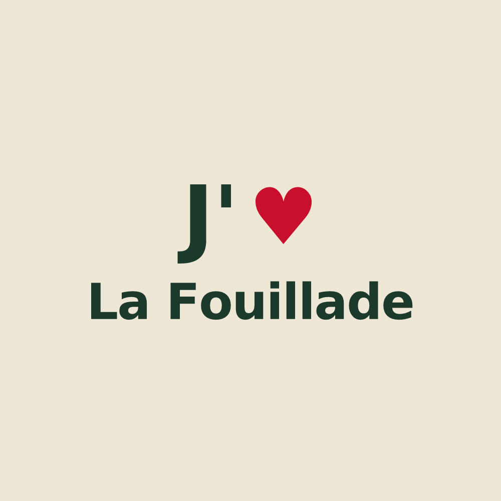 Tote bag personnalisé La Fouillade — design J'aime La Fouillade