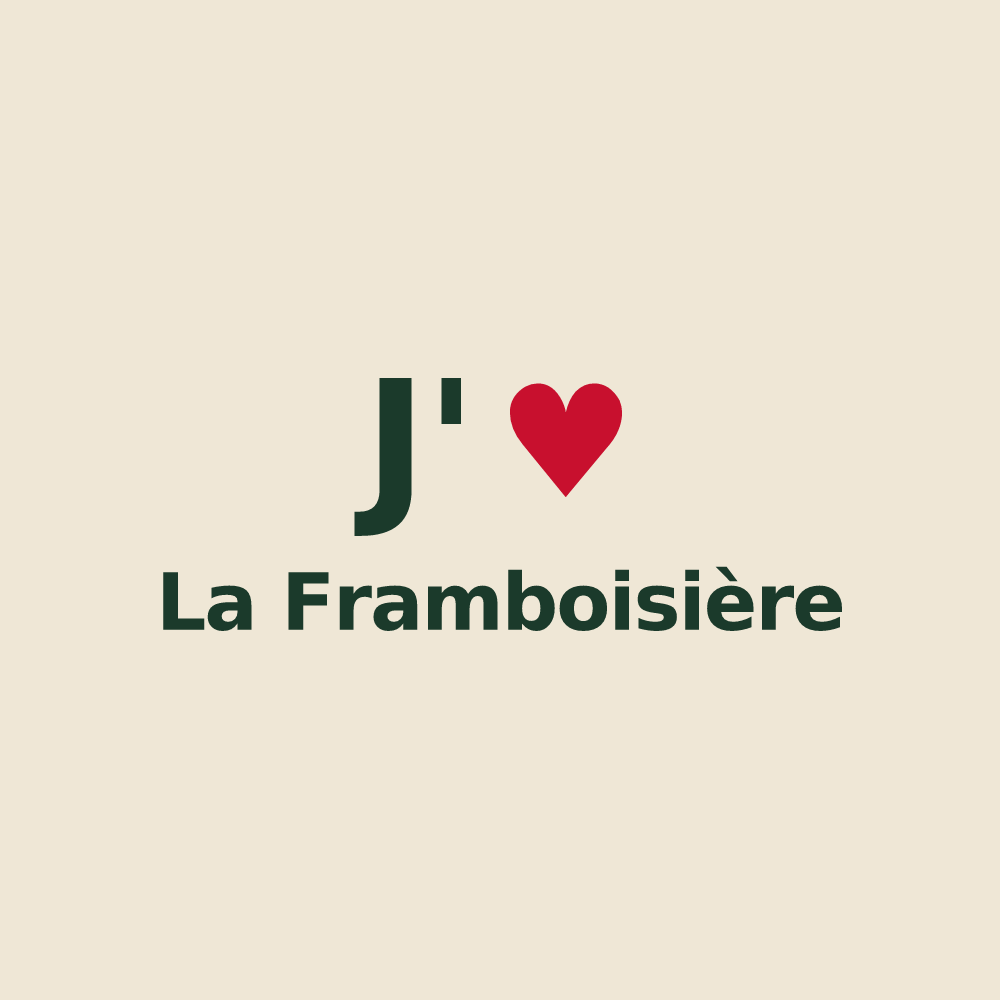 Tote bag personnalisé La Framboisière — design J'aime La Framboisière