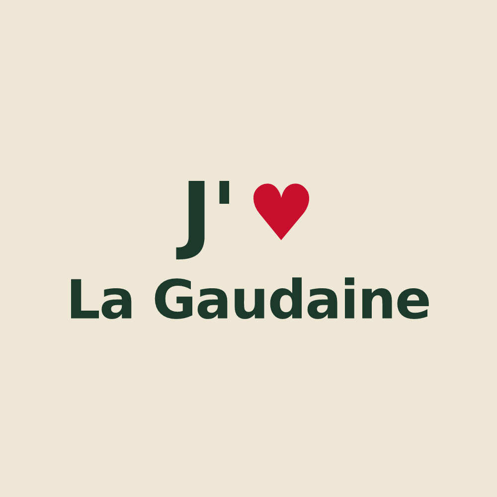 Tote bag personnalisé La Gaudaine — design J'aime La Gaudaine