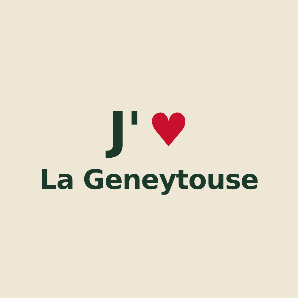 Tote bag personnalisé La Geneytouse — design J'aime La Geneytouse