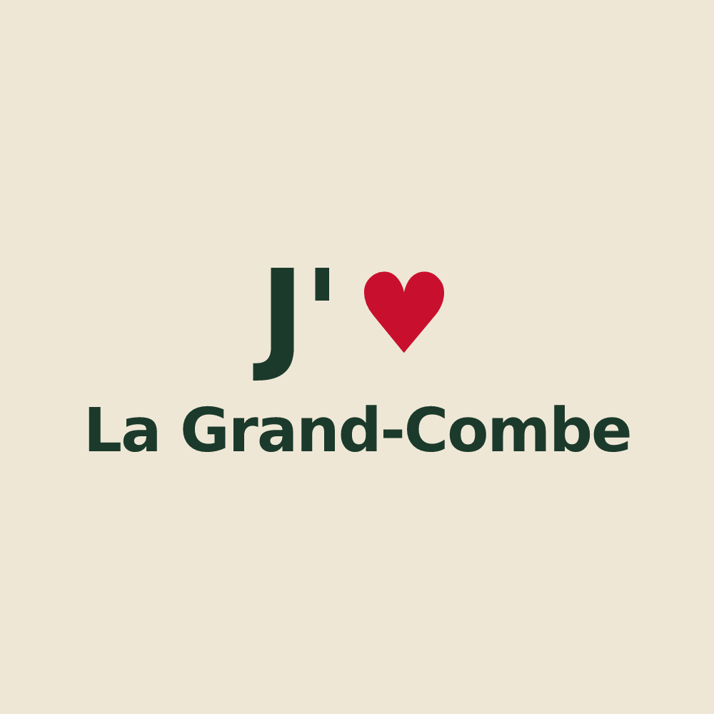 Tote bag personnalisé La Grand-Combe — design J'aime La Grand-Combe